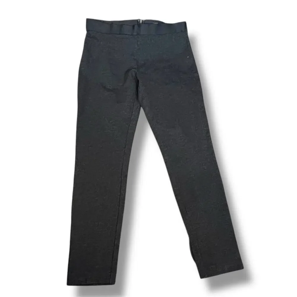 J Crew Pixie Pant Dark Gray Cropped Slim Pants Size 12R Back Zip Stretch Work 12